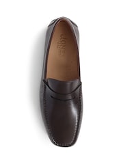 Коричневый - Кожаные лоферы Jones Bootmaker Paterson - Image 4 of 5