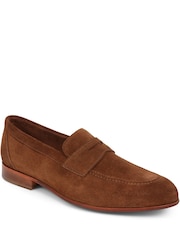 Jones Bootmaker Rake Leather Brown Loafers - Image 2 of 5