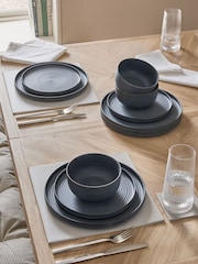 12 Piece Navy Blue Burford Dinner Set - Image 1 of 5