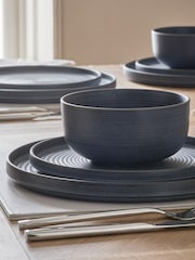 12 Piece Navy Blue Burford Dinner Set - Image 3 of 5