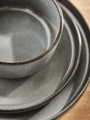 12 Piece Green Dalton Reactive Glaze Dinner Set - Image 4 of 5