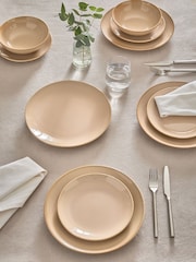 12 Piece Natural Hampton Reactive Glaze Dinner Set - Image 2 of 4