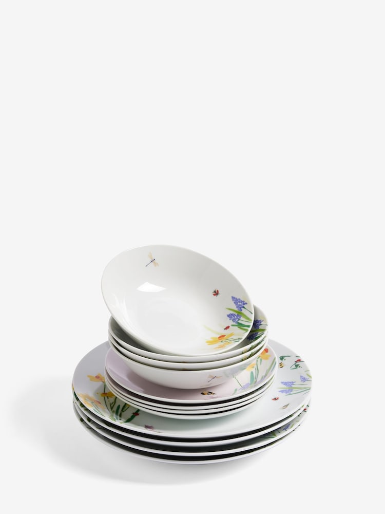 Multi Lila Floral 12 Piece Dinner Set - Image 5 of 5