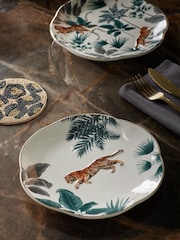 Set of 2 White Chic Tiger Side Plates - Image 2 of 4