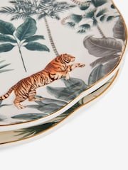 Set of 2 White Chic Tiger Side Plates - Image 4 of 4