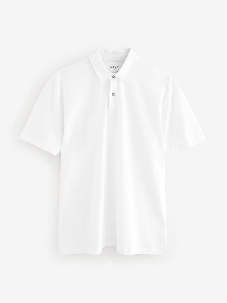 Marineblauw/bruin/grijs/wit/saliegroen - Normale Pasvorm - Set van 5 jersey poloshirts met korte mouwen - Image 11 of 16