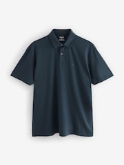 Navy/Brown/Grey/White/Sage Green Regular Fit Short Sleeve Jersey Polo Shirts 5 Pack - Image 12 of 16