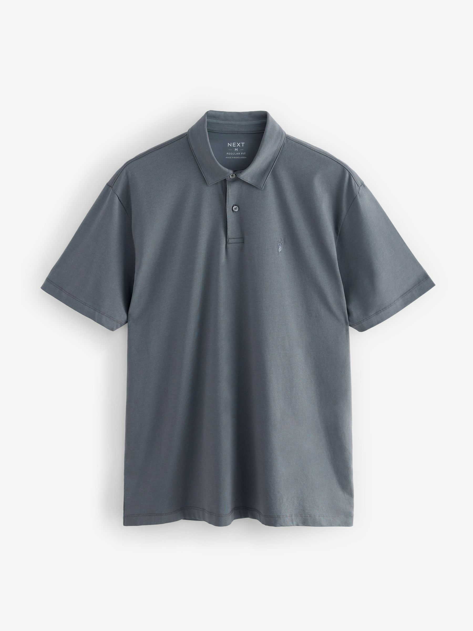 Buy Navy Brown Grey White Sage Green Regular Fit Regular Fit Short Sleeve Jersey Polo Shirts 5 Pack from Next Ireland
