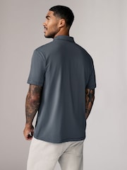 Navy/Brown/Grey/White/Sage Green Regular Fit Short Sleeve Jersey Polo Shirts 5 Pack - Image 4 of 16