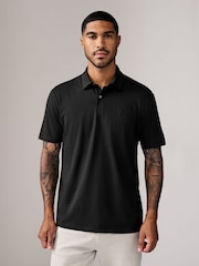 Navy/Brown/Grey/White/Sage Green Regular Fit Short Sleeve Jersey Polo Shirts 5 Pack - Image 5 of 16