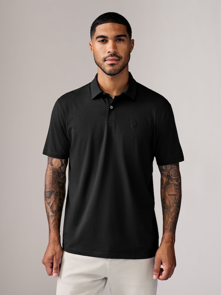Marineblauw/bruin/grijs/wit/saliegroen - Normale Pasvorm - Set van 5 jersey poloshirts met korte mouwen - Image 5 of 16