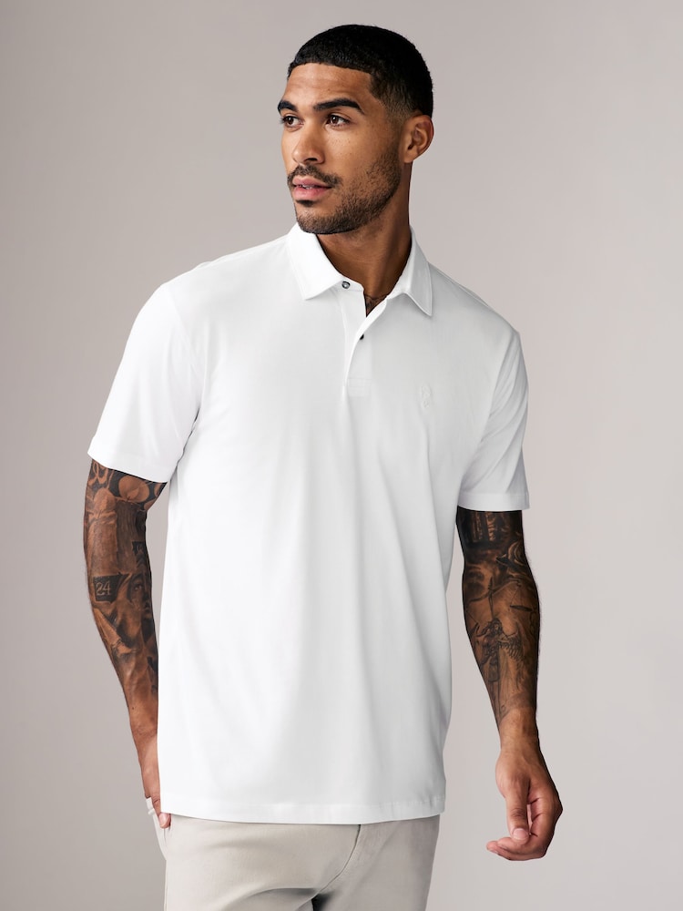 Marineblauw/bruin/grijs/wit/saliegroen - Normale Pasvorm - Set van 5 jersey poloshirts met korte mouwen - Image 9 of 16