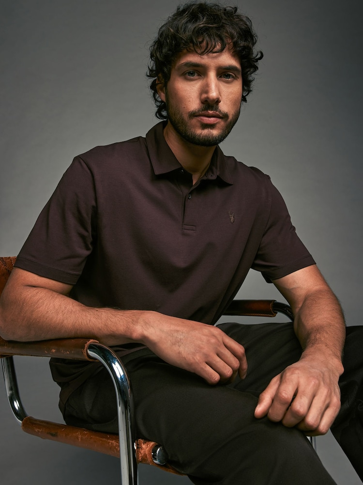Neutrals Regular Fit Short Sleeve Jersey Polo Shirts 5 Pack - Image 3 of 14