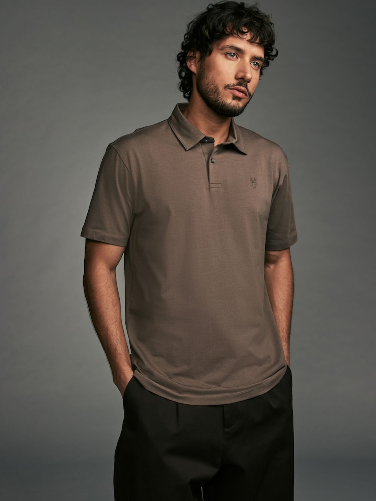 Neutrals Regular Fit Short Sleeve Jersey Polo Shirts 5 Pack - Image 4 of 14