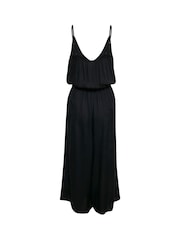 Kaffe Elmi Spaghetti Straps Cropped Black Jumpsuit - Image 6 of 6