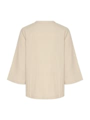 Kaffe Emily 3/4 Sleeve Notch Neck 100% Cotton Blouse - Image 5 of 5