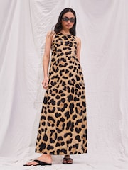 Ro&Zo Animal Leopard Print Racer Dress - Image 1 of 4