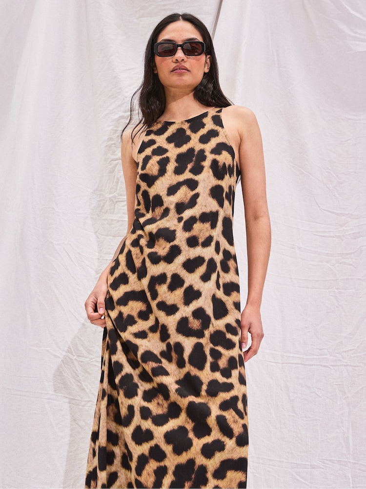 Ro&Zo Animal Leopard Print Racer Dress - Image 4 of 4 Ro&Zo Animal Leopard Print Racer Dress - Image 4 of 4