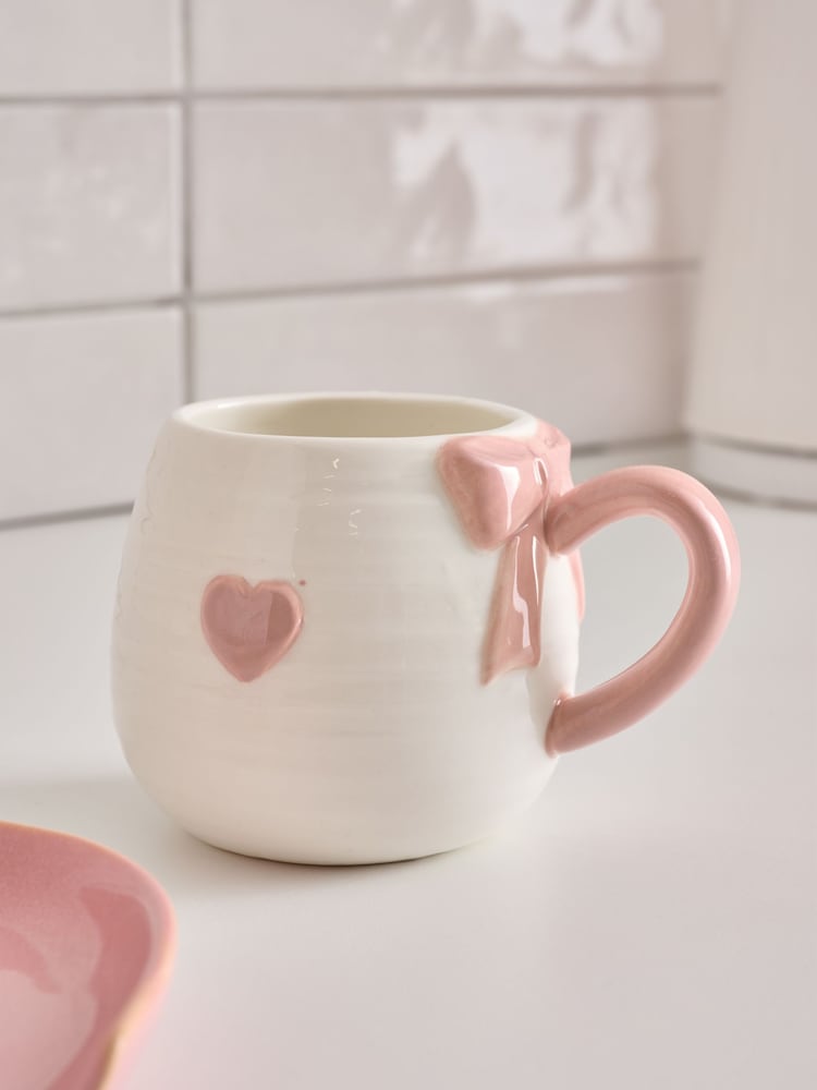 Pink Heart Bow Mug - Image 1 of 4