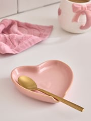 Pink Heart Shaped Spoon Rest - Image 1 of 5