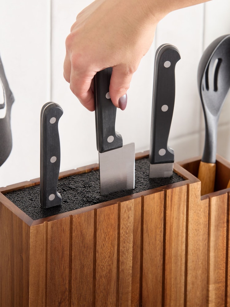 Natural Bronx Knife Block and Utensil Pot - Image 2 of 5