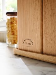 Wood Country Knife Block and Utensil Pot with Tray - Image 3 of 4