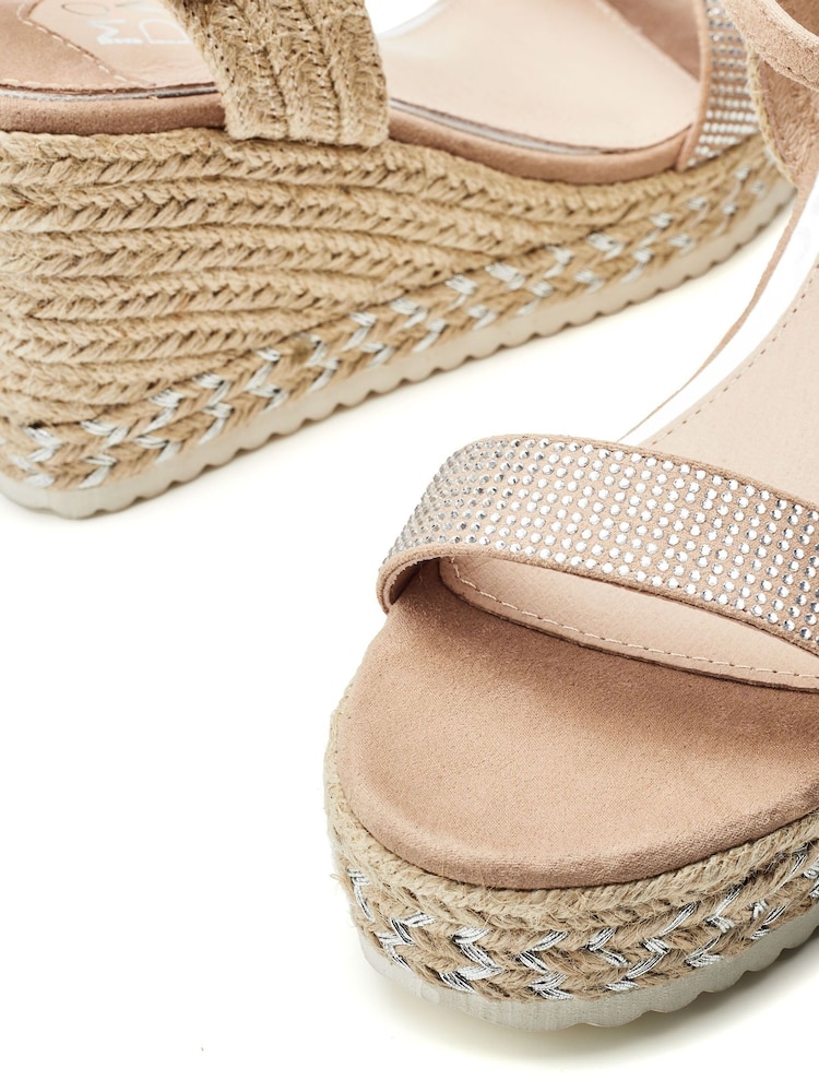 Moda in Pelle Raisa Chevron Jute Wedge Sandals - Image 4 of 4