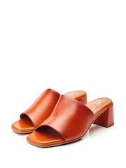 Moda in Pelle Mikia Square Toe Low Block Mule Sandals - Image 2 of 4