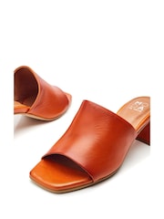 Moda in Pelle Mikia Square Toe Low Block Mule Sandals - Image 4 of 4