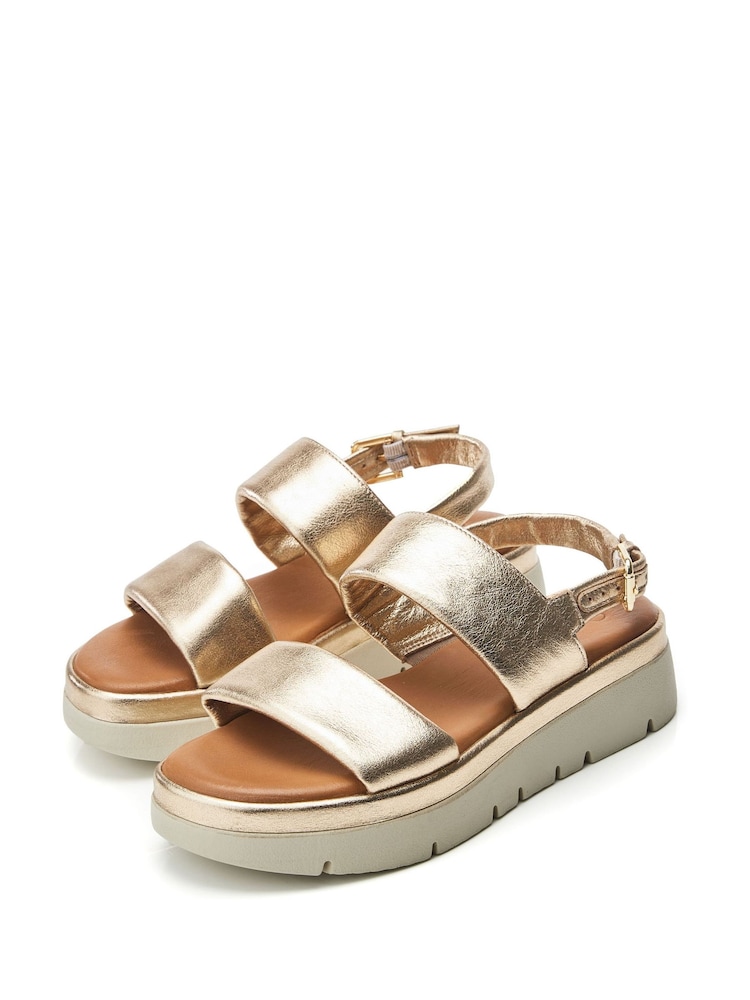 Moda in Pelle Netty Two Part Platform Leather Sandal - Image 2 of 4