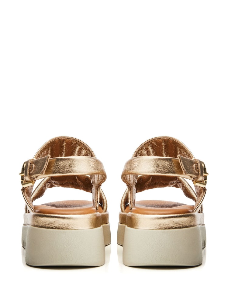 Moda in Pelle Netty Two Part Platform Leather Sandal - Image 3 of 4