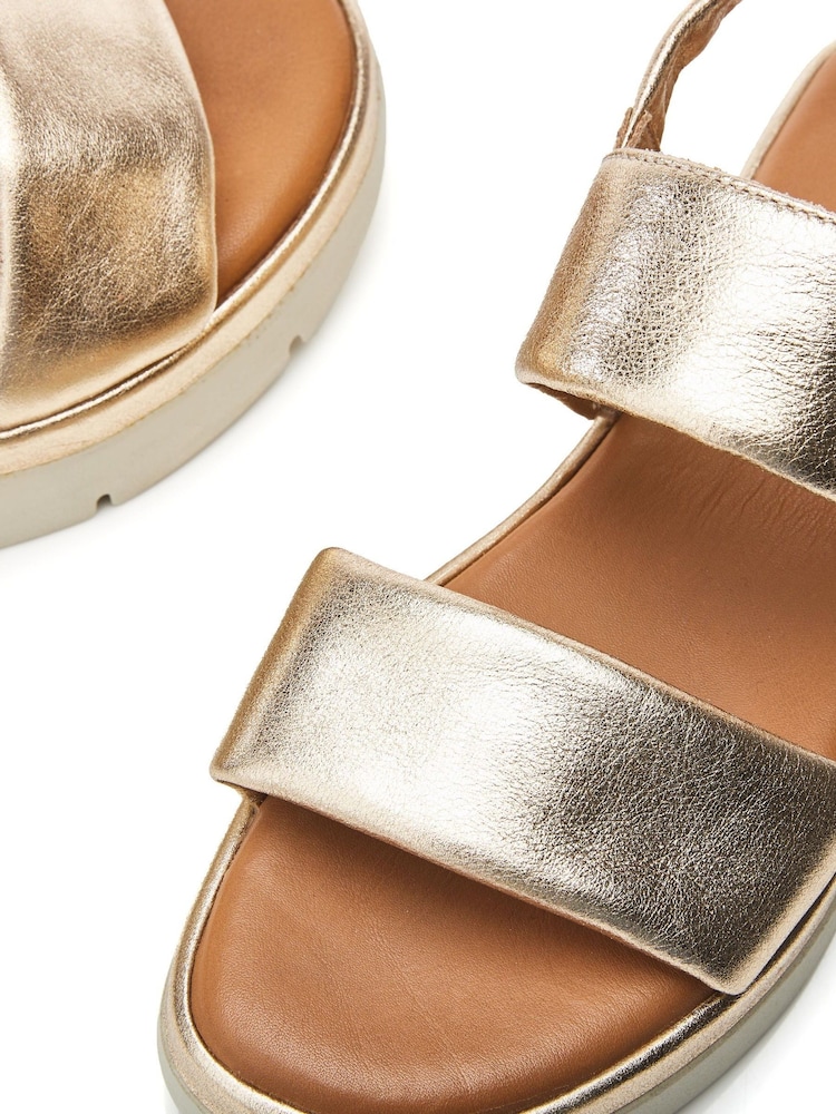 Moda in Pelle Netty Two Part Platform Leather Sandal - Image 4 of 4