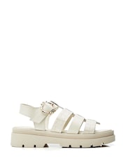 Moda in Pelle Obsidian Chunky Fisherman White Sandals - Image 1 of 5