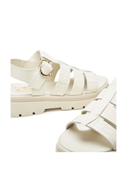 Moda in Pelle Obsidian Chunky Fisherman White Sandals - Image 5 of 5