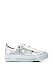 Moda In Pelle FILICIAN CHUNKY LEATHER TRAINER WITH ZIP AND LACE-UP CLOSURE - Image 1 of 4