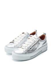 Moda In Pelle FILICIAN CHUNKY LEATHER TRAINER WITH ZIP AND LACE-UP CLOSURE - Image 2 of 4