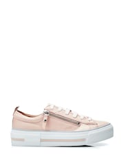 Moda In Pelle FILICIAN CHUNKY LEATHER TRAINER WITH ZIP AND LACE-UP CLOSURE - Image 1 of 4