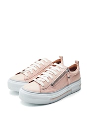 Moda In Pelle FILICIAN CHUNKY LEATHER TRAINER WITH ZIP AND LACE-UP CLOSURE - Image 2 of 4