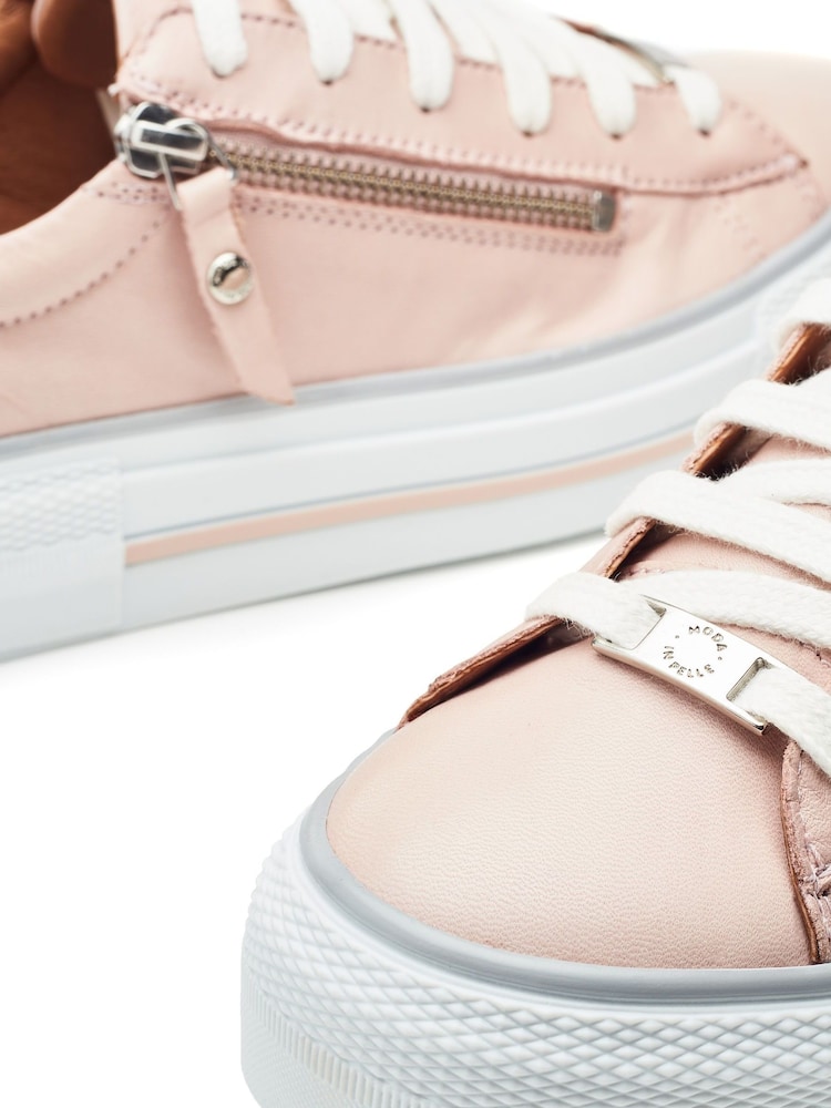 Moda In Pelle FILICIAN CHUNKY LEATHER TRAINER WITH ZIP AND LACE-UP CLOSURE - Image 4 of 4