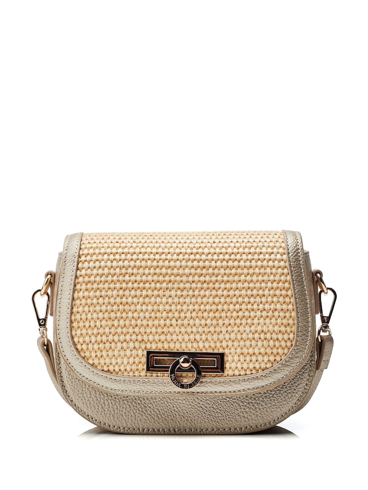 Złoty - Moda in Pelle Summer Cross-Body Bag With Feature Strap - Image 1 of 4