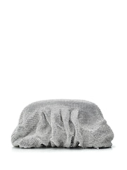 Moda in Pelle Silver Rihannon Jewel Soft Cluch Bag - Image 1 of 4
