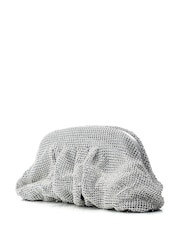 Moda in Pelle Silver Rihannon Jewel Soft Cluch Bag - Image 2 of 4