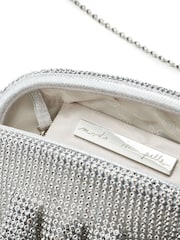 Moda in Pelle Silver Rihannon Jewel Soft Cluch Bag - Image 4 of 4