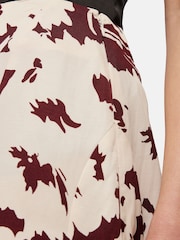Jigsaw Cream Silhouette Peony Midi Skirt With Linen - Image 5 of 8