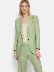 Jigsaw Green Dark Irish 100% Linen Palazzo Trousers - Image 2 of 8