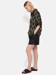 Jigsaw Black Silk Blend Ikat Stripe Top - Image 3 of 7