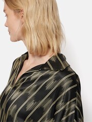 Jigsaw Black Silk Blend Ikat Stripe Top - Image 4 of 7