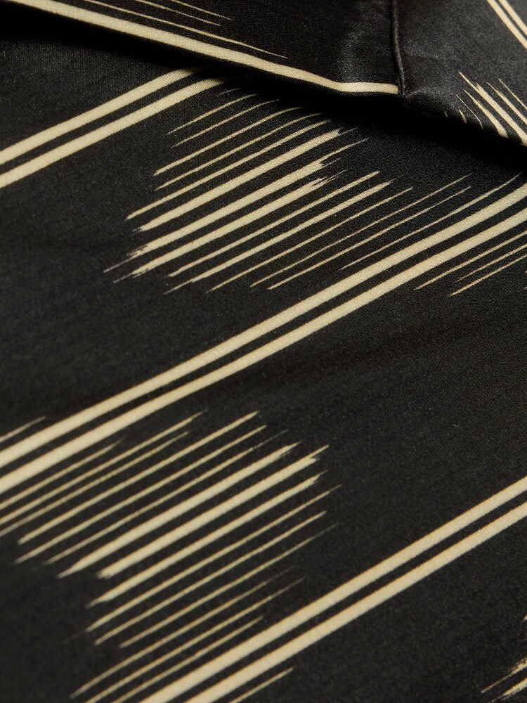 Jigsaw Black Silk Blend Ikat Stripe Top - Image 7 of 7