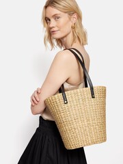 Jigsaw Natural Straw Bucket Bag - Image 2 of 6