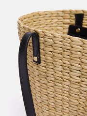 Jigsaw Natural Straw Bucket Bag - Image 3 of 6
